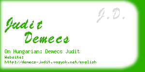 judit demecs business card